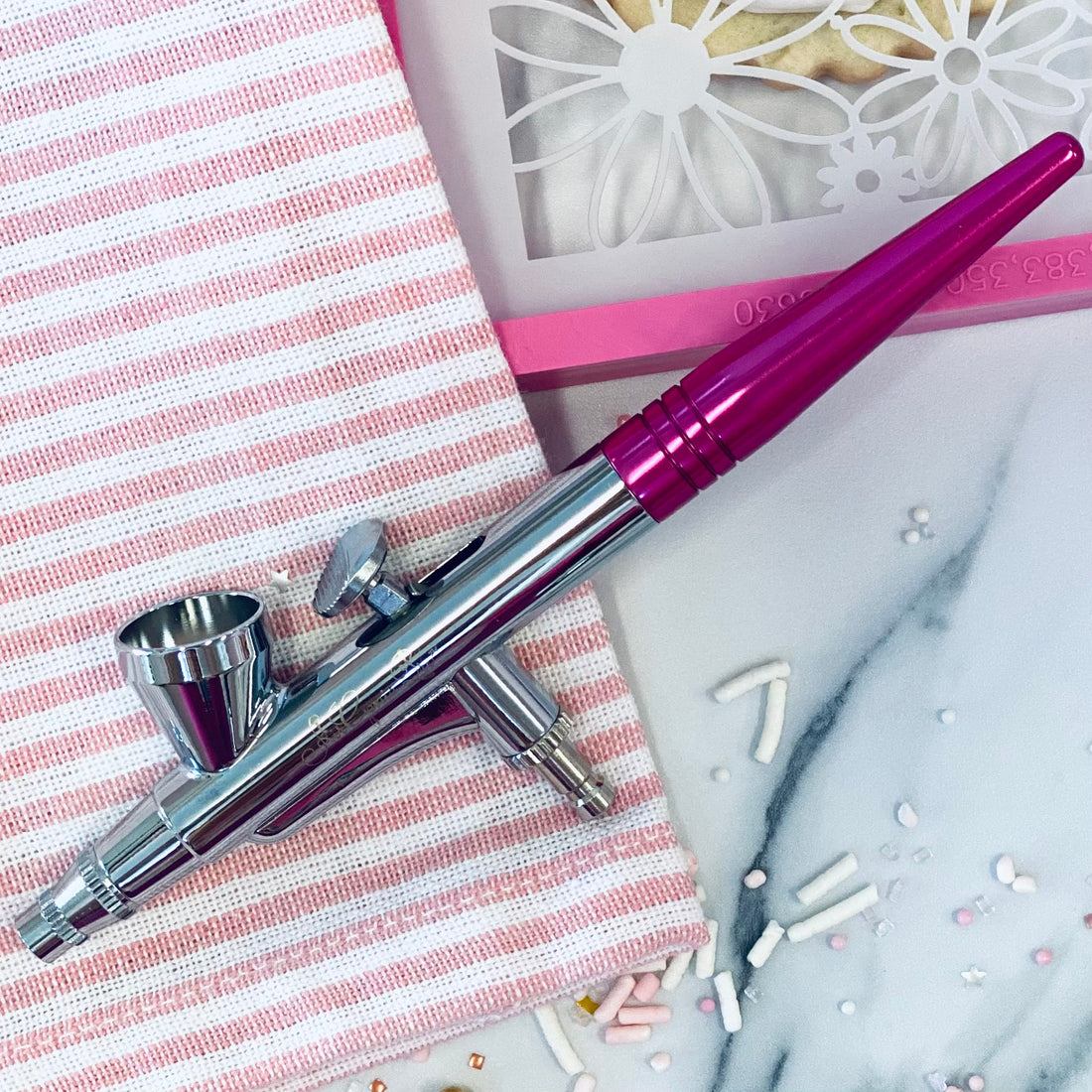 AirGenie Pro .5mm Gun - Pink "Tail"