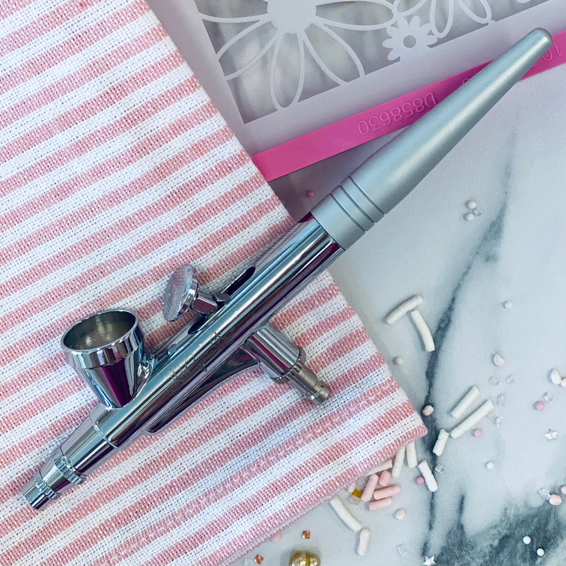 .4mm AirGenie Pro Airbrush Gun - Silver "Tail"