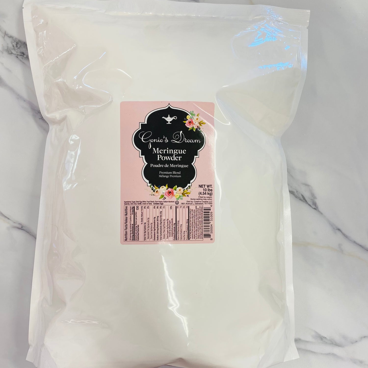 Genie's Dream Premium Meringue Powder 10lb Resealable Poly Pouch – Genie's  Products